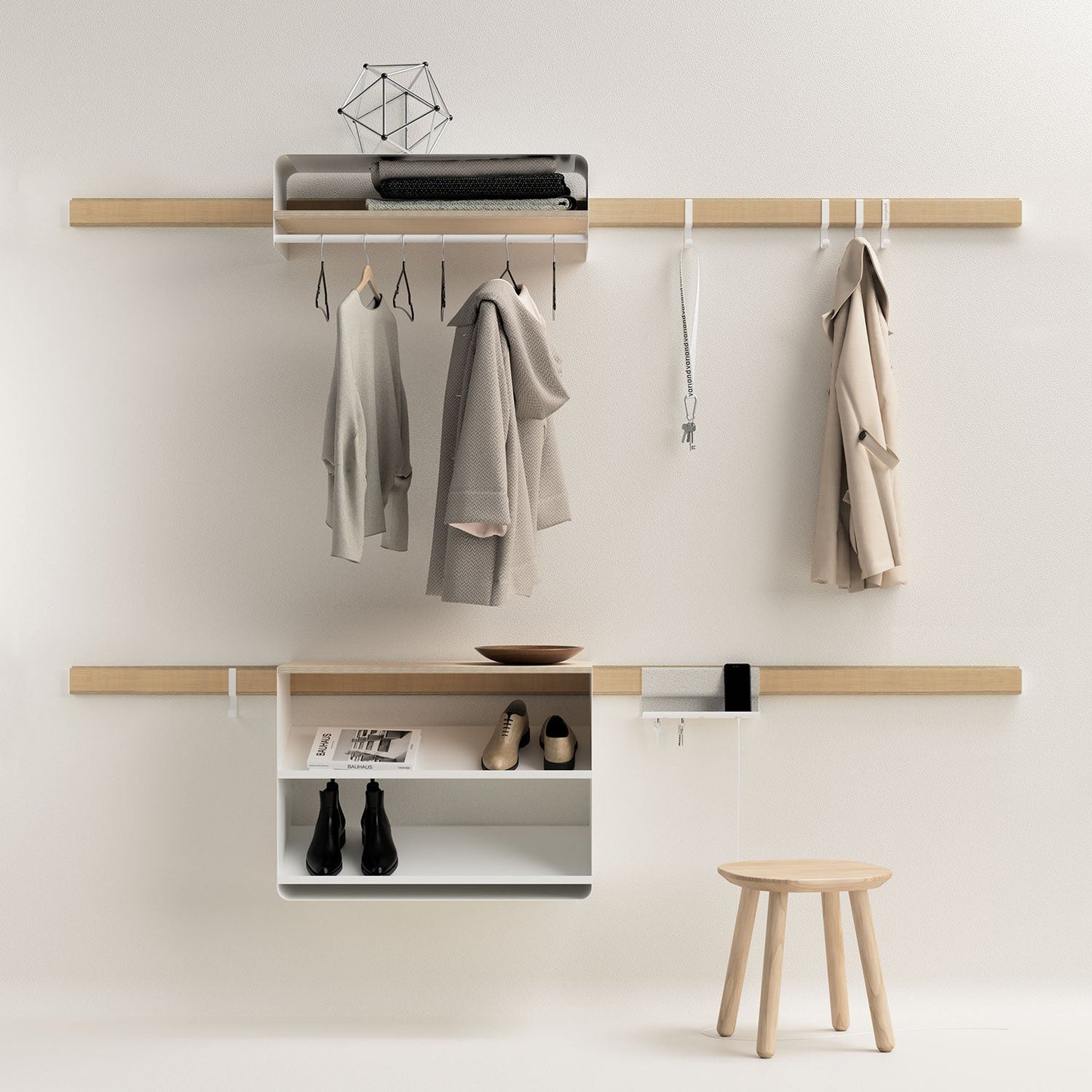 Coat rack Variand E05 - rod and hooks | Antifer