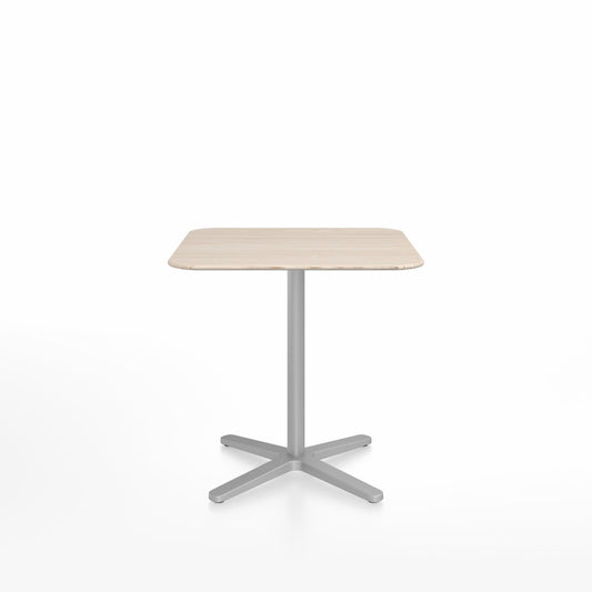Table café Emeco 2 Inch base étoile carrée 76 cm, plateau frêne