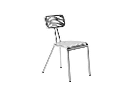 Chaise blocmétal aluminium tournée vers la droite