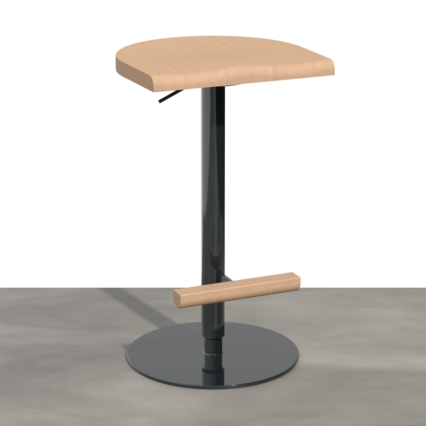 Adjustable Bar Stool Camarade 59-78 cm — Beech & Steel