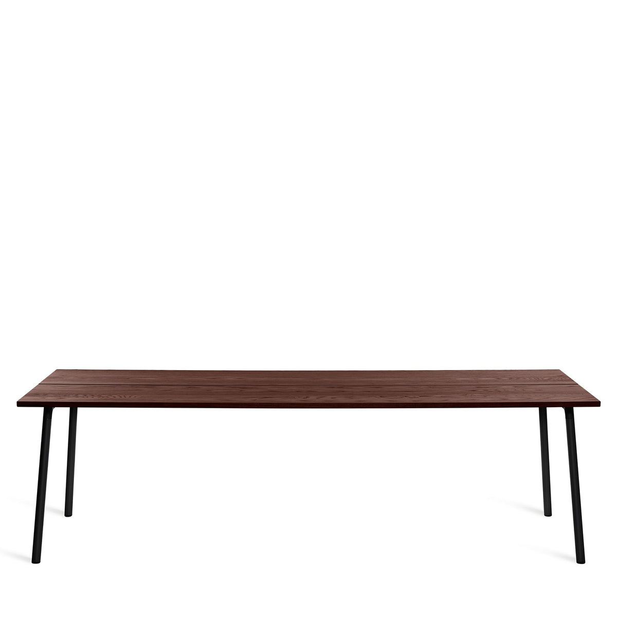 Table Emeco Run 244cm — Noyer, cadre noir
