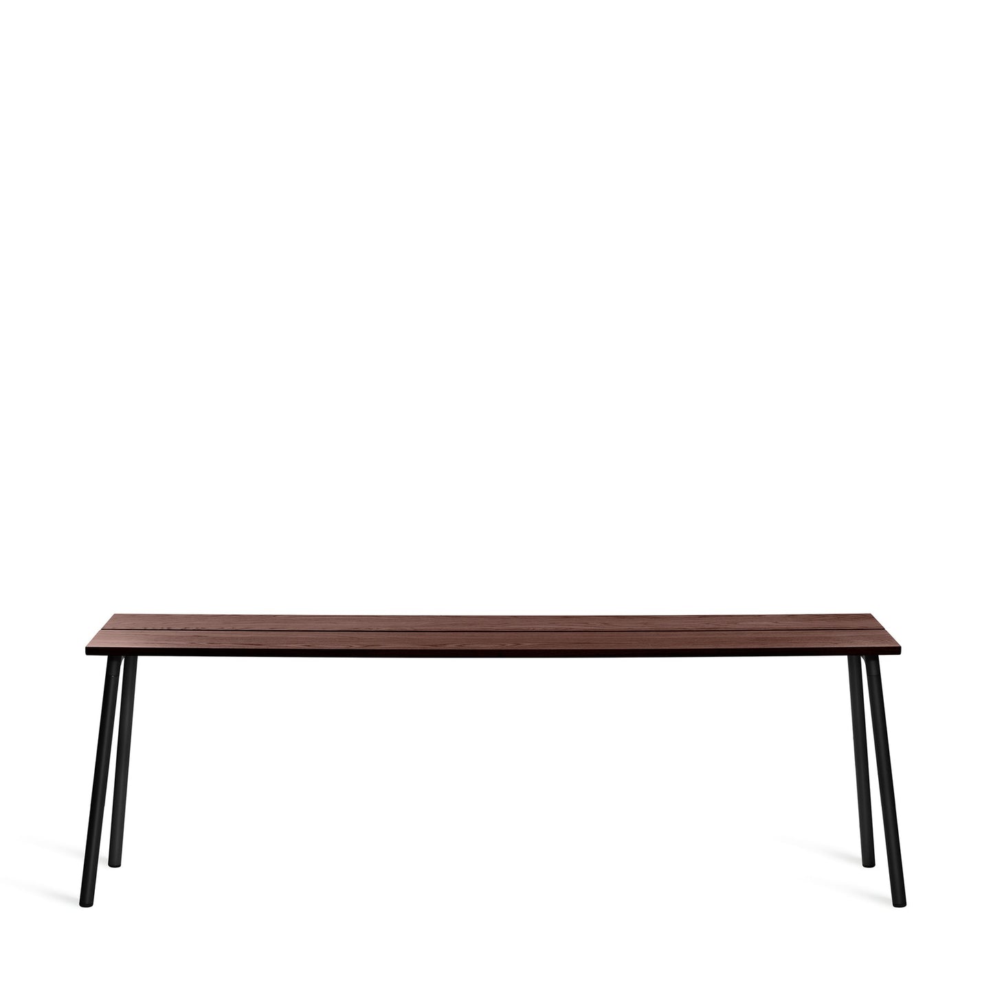 Run Side Table 229cm — Noyer, cadre noir