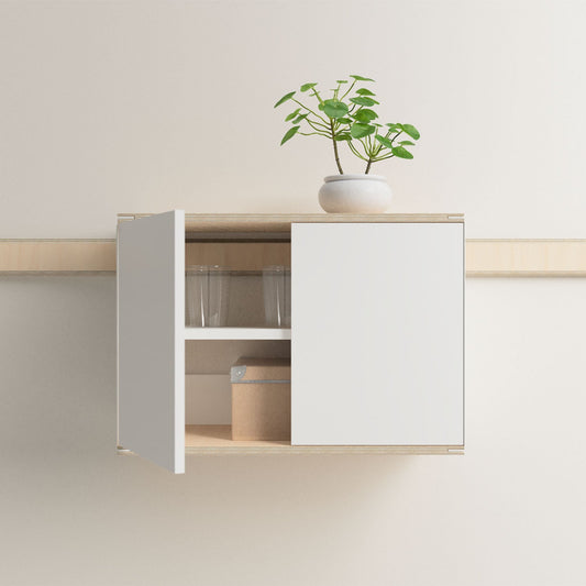 Étagère modulaire MM avec porte et tablette interne - Variand A05 en bouleau