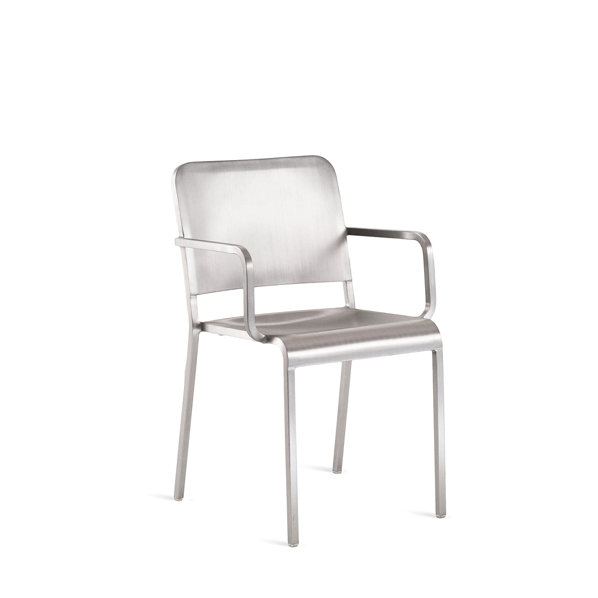 Fauteuil 20-06 Foster + Partners pour Emeco, aluminium brossé à accoudoirs