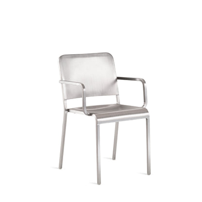 Fauteuil 20-06 Foster + Partners pour Emeco, aluminium brossé à accoudoirs