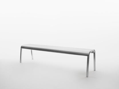 ZaZa bench by Naoto Fukasawa for Emeco, hand-brushed recycled aluminium