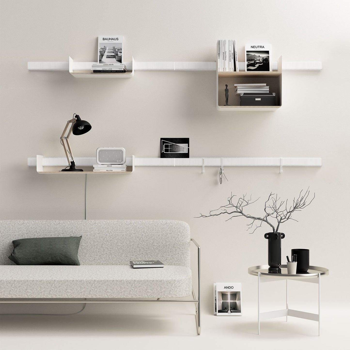 Composition murale Variand W02 chêne in context — storage design | Antifer