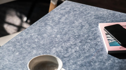 Tabletop Kvadrat Really in break room — circular textile recycled on base wood | Antifer