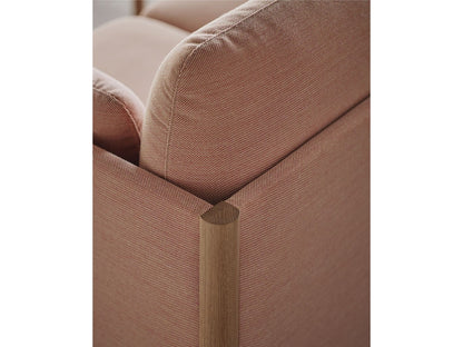 Sofá Castor Lobby 2 plazas de roble macizo y tejido, BIG-GAME para Karimoku New Standard — vista de estudio n.º 11 | Antifer