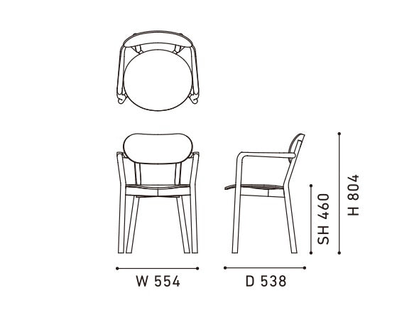Sillón Castor Armchair Plus de roble macizo, BIG-GAME para Karimoku New Standard — vista de estudio n.º 15 | Antifer