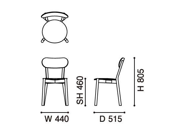 Castor Plus Stuhl aus massiver Eiche, BIG-GAME für Karimoku New Standard — Studioansicht Nr. 16 | Antifer