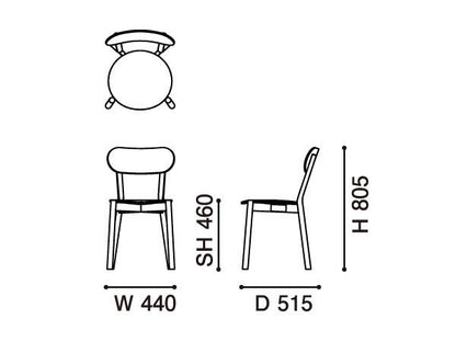 Castor Plus Stuhl aus massiver Eiche, BIG-GAME für Karimoku New Standard — Studioansicht Nr. 16 | Antifer