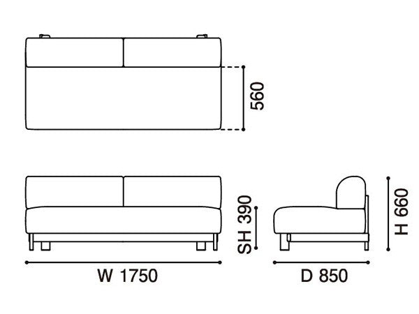 Elephant Sofa 3 places Bench — en situation