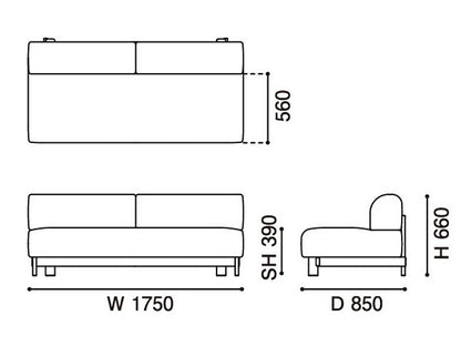 Elephant Sofa 3 places Bench — en situation
