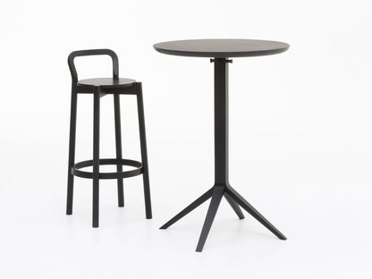 Scout Bistro Bar Table Grain Matt Black - vue 3