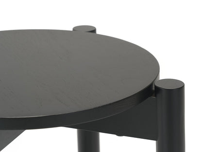 Hocker Castor Plus — Detail der schwarzen runden Sitzfläche und ihrer Kante | Antifer
