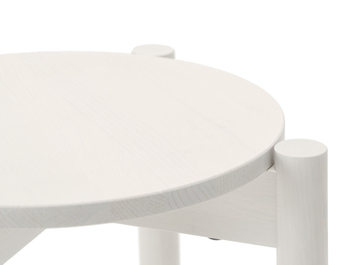 Hocker Castor Plus — Detail der weißen runden Sitzfläche und der Querstrebe | Antifer