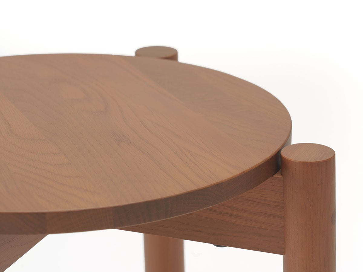 Hocker Castor Plus — Detail der runden Sitzfläche in Terrakotta und ihrer Kante | Antifer