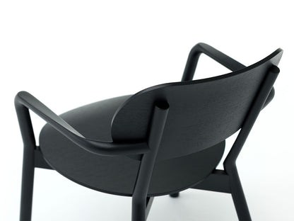 Sillón bajo Castor negro visto de espaldas en picado, BIG-GAME — vista de estudio n.º 6 | Antifer