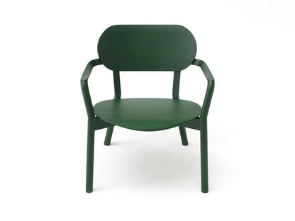 Sillón bajo Castor verde oscuro, BIG-GAME para Karimoku New Standard — vista frontal de estudio n.º 1 | Antifer