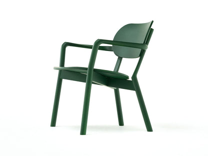 Sillón bajo Castor verde oscuro, BIG-GAME — vista de estudio de tres cuartos trasera n.º 3 | Antifer