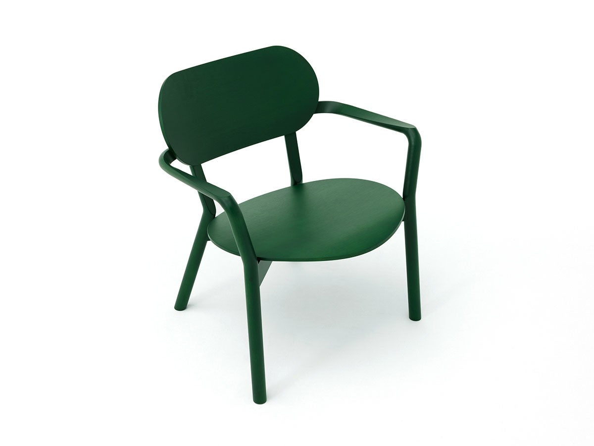 Sillón bajo Castor verde oscuro, BIG-GAME — vista de estudio de tres cuartos delantera n.º 4 | Antifer