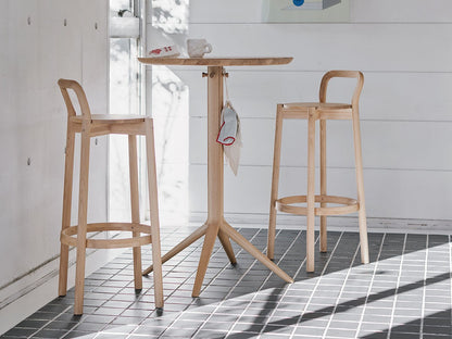 Castor Barstool with Backrest — Karimoku New Standard
