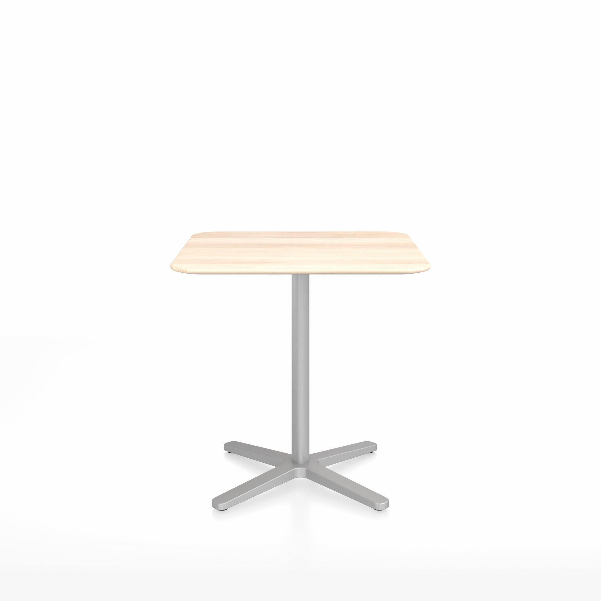 Table café Emeco 2 Inch base étoile, plateau accoya, base argent