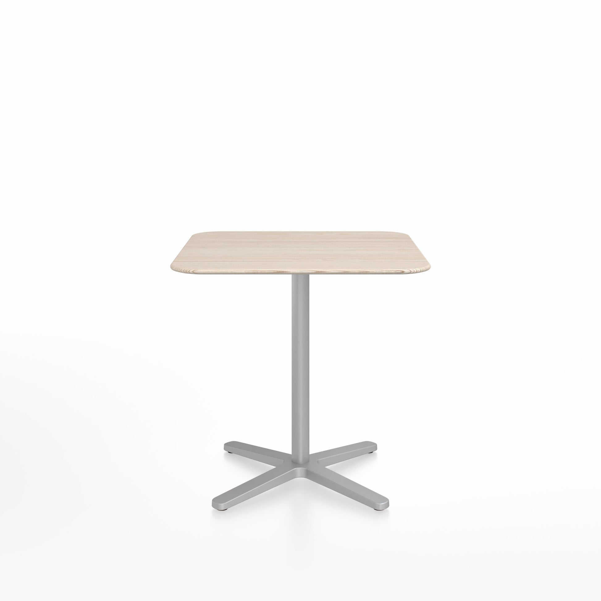 Table café Emeco 2 Inch base étoile carrée 76 cm, plateau frêne