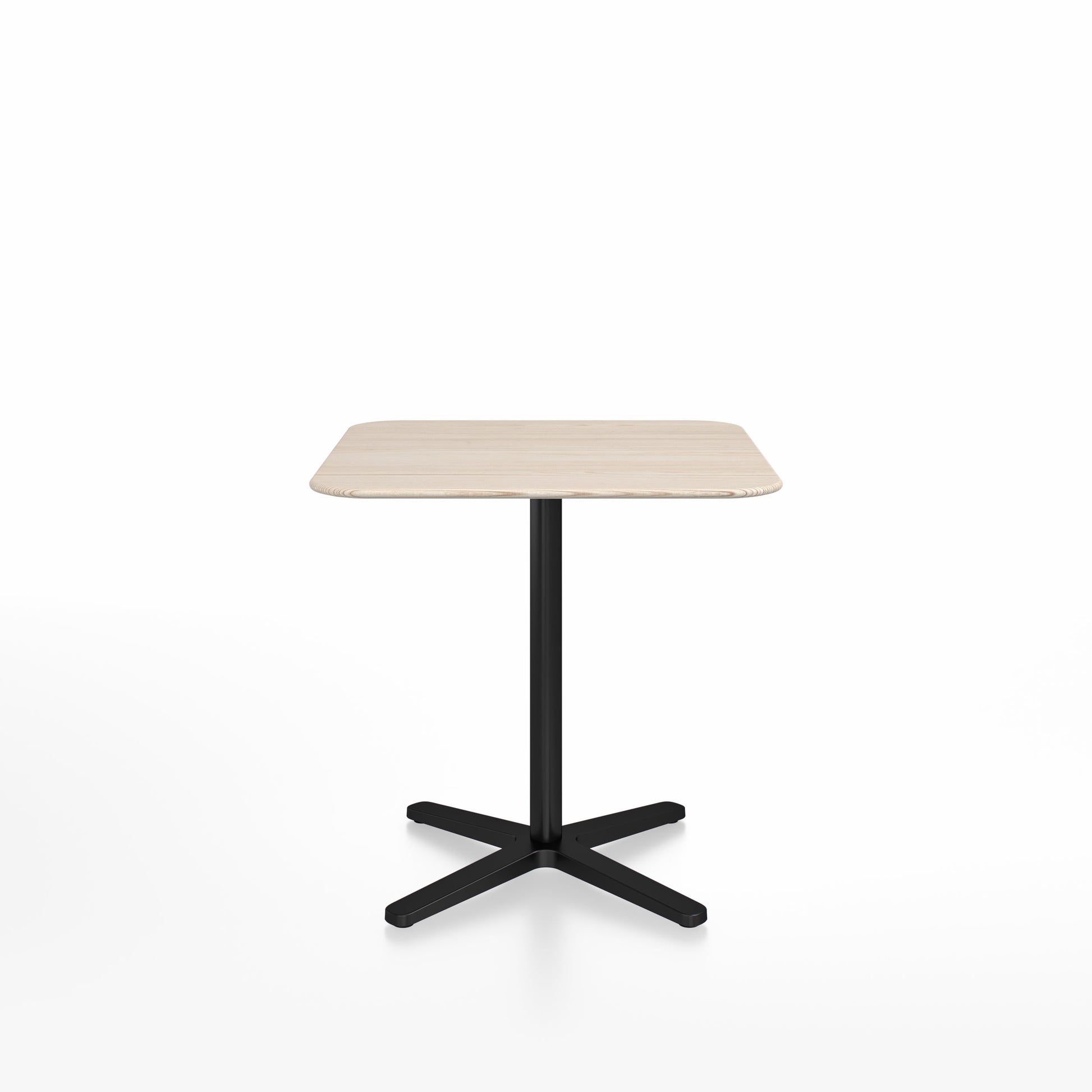 Table café Emeco 2 Inch base étoile, plateau frêne, base noir
