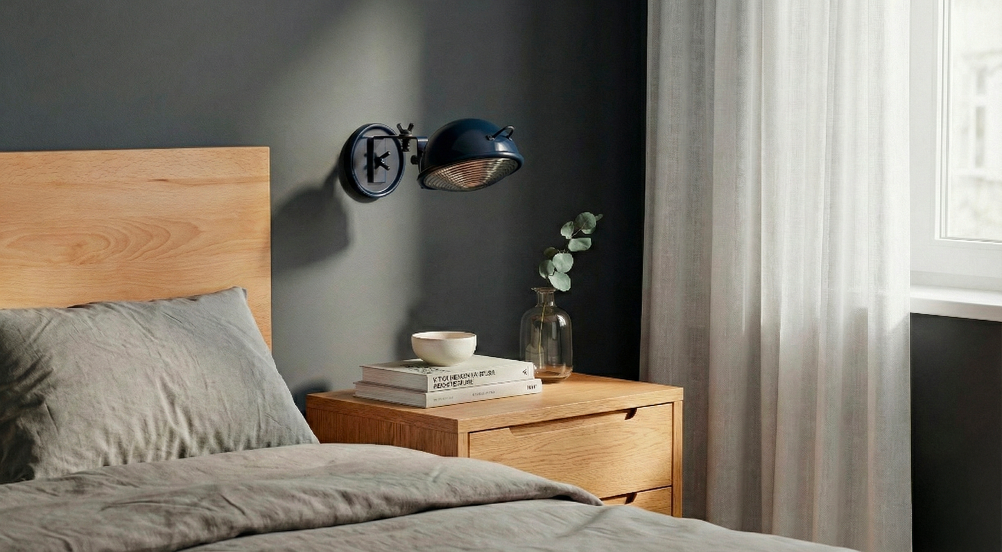 Wall lamp Jeep midnight blue in bedside — light design Leonardi & Stagi | Antifer