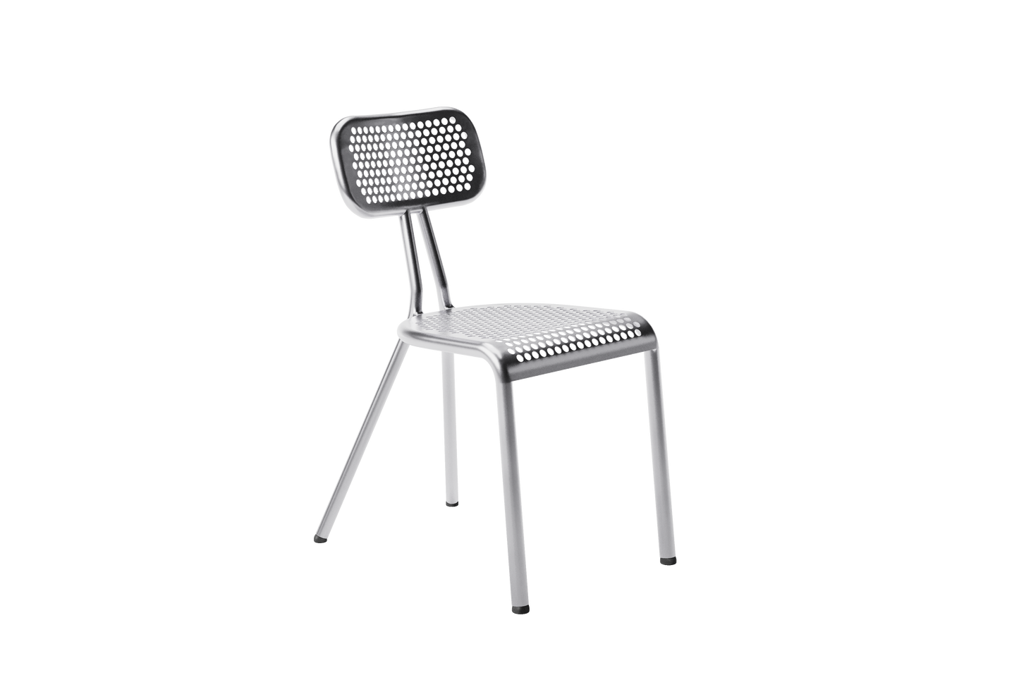 Chaise blocmétal aluminium tournée vers la droite 