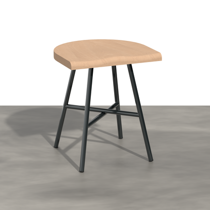 Wooden Stool Camarade — Solid Beech & Steel. Design Big-Game
