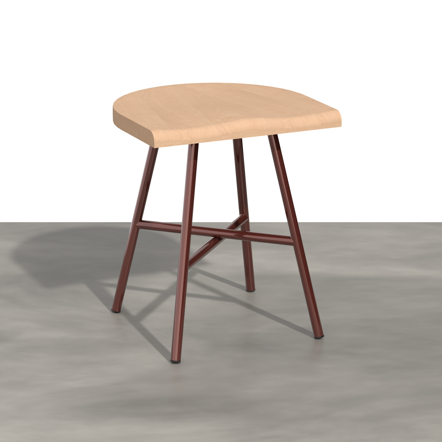 Wooden Stool Camarade — Solid Beech & Steel. Design Big-Game