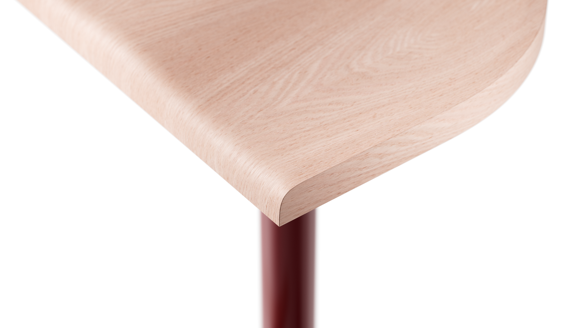 Camarade tabouret haut ajustable gros plan sur assise en hêtre massif. Design Big Game