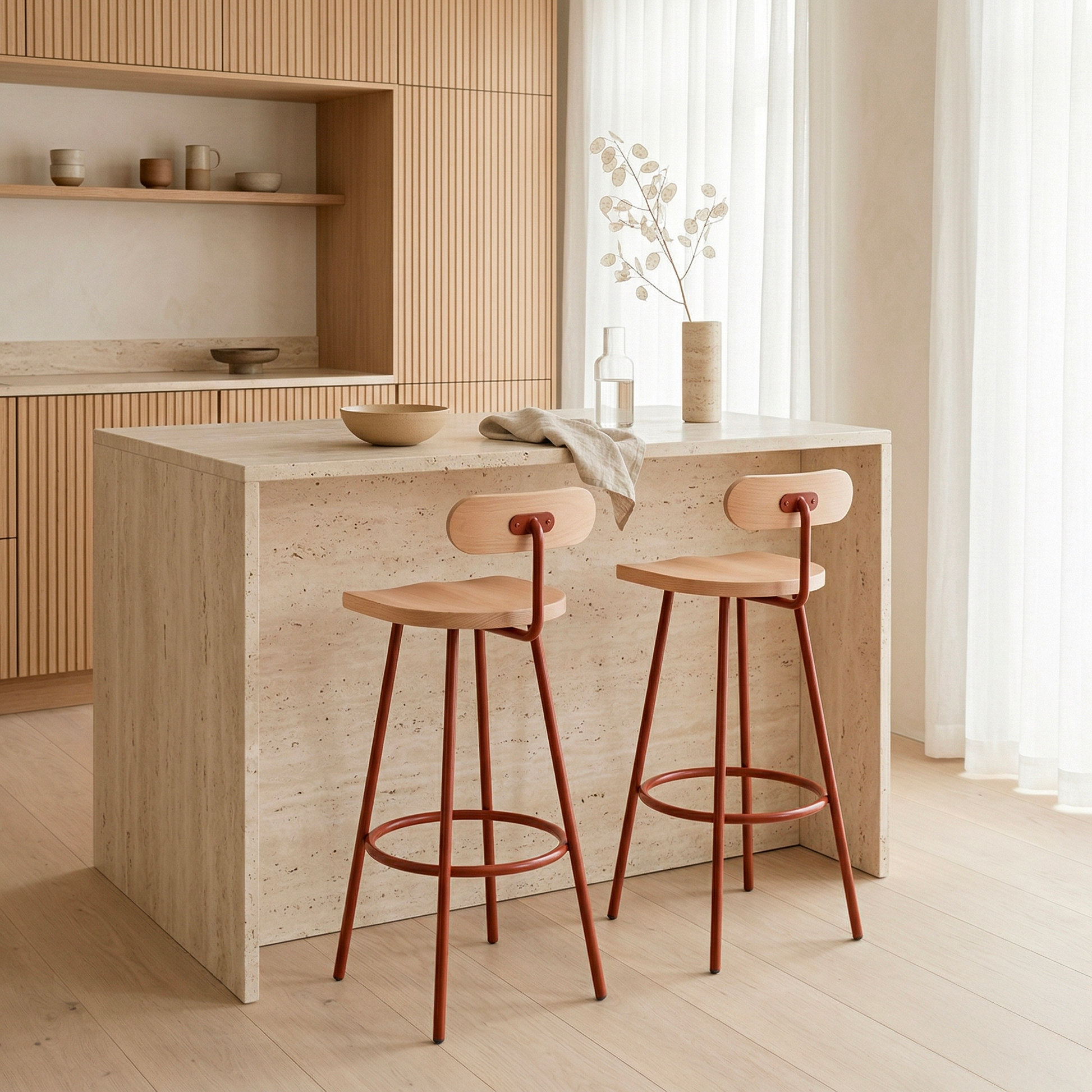 Bar stool 65 cm Camarade - front view | Antifer