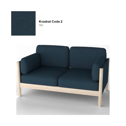 Sofá Castor Lobby Plus 2 plazas de roble natural, tejido Kvadrat Coda 2 en color 762 — Karimoku New Standard | Antifer