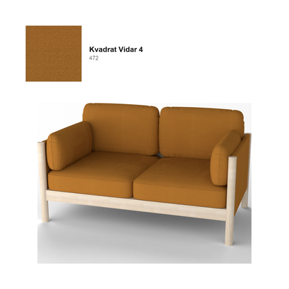 Sofá Castor Lobby Plus 2 plazas de roble natural, tejido Kvadrat Vidar 4 en color 472 — Karimoku New Standard | Antifer