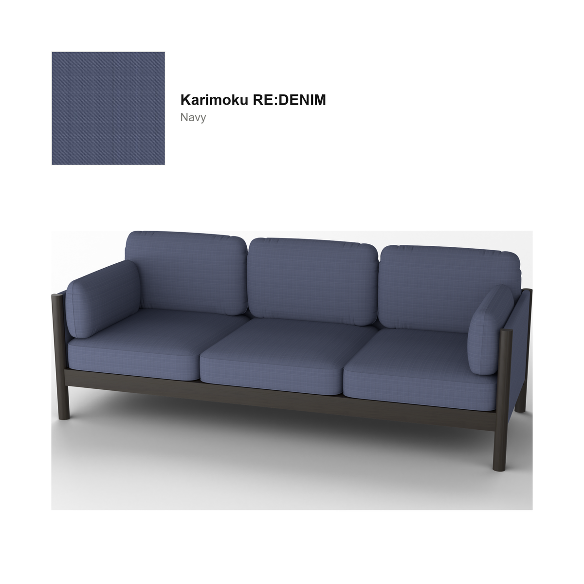 Castor Lobby Sofa Plus 3-Seater — Karimoku New Standard