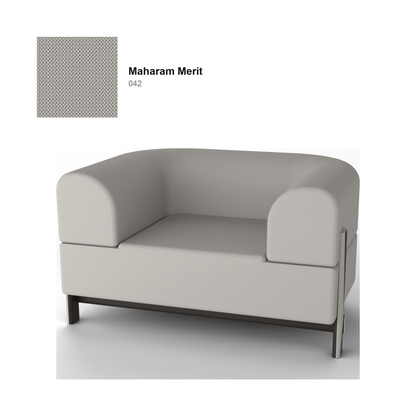 Sillón Elephant 1 plaza, patas de castaño negro, tejido Maharam Merit en color 042 | Antifer