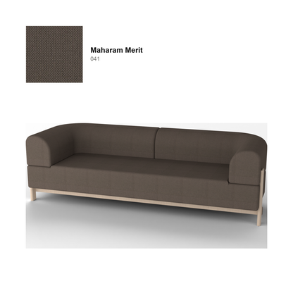 Elephant Sofa 3 plazas — Karimoku New Standard – Castaño natural, Maharam Mode Merit, Merit 041