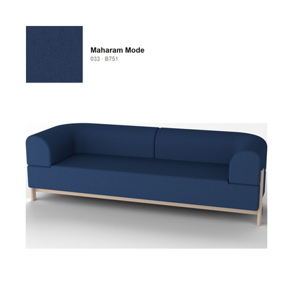 Elephant Sofa 3 plazas — Karimoku New Standard – Castaño natural, Maharam Mode Merit, Mode 033