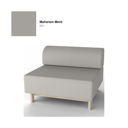 Elephant Sofa 1 plaza Bench — Karimoku New Standard – Castaño natural, Maharam Mode Merit, Merit 042