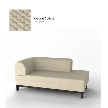 Chaise longue Elephant izquierda, patas de castaño negro, tejido Kvadrat Coda 2 en color 103 | Antifer