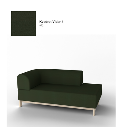 Chaise longue Elephant izquierda, patas de castaño natural, tejido Kvadrat Vidar 4 en color 972 | Antifer