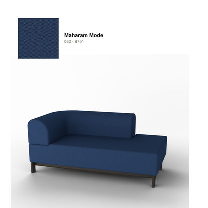 Chaise longue Elephant izquierda, patas de castaño negro, tejido Maharam Mode en color 033 | Antifer