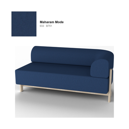 Elephant Sofa 2 plazas de esquina Izquierda — Karimoku New Standard – Castaño natural, Maharam Mode Merit, Mode 033