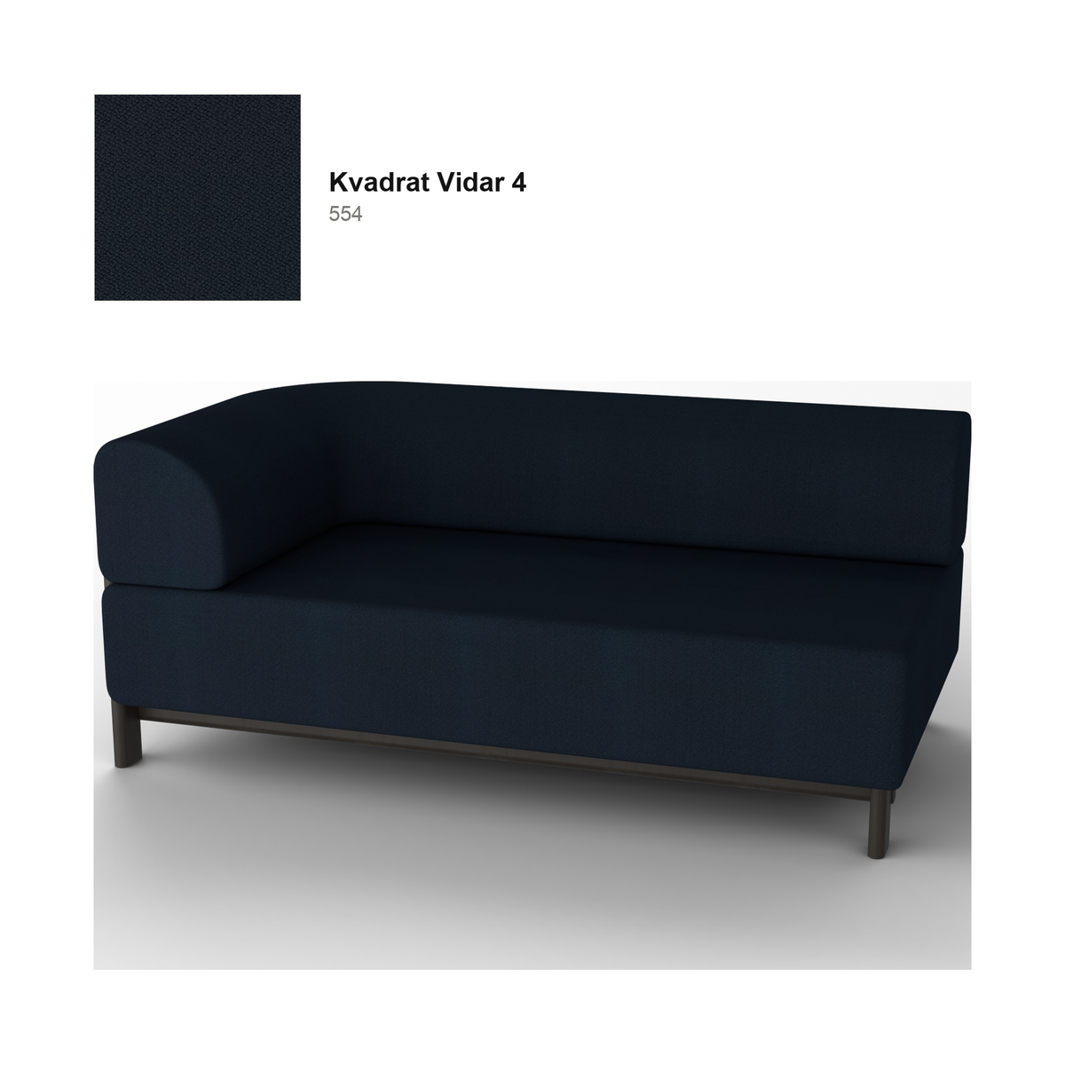 Elephant Sofa 2-seater corner right — Karimoku New Standard – Black chestnut, Kvadrat Vidar 4, 554