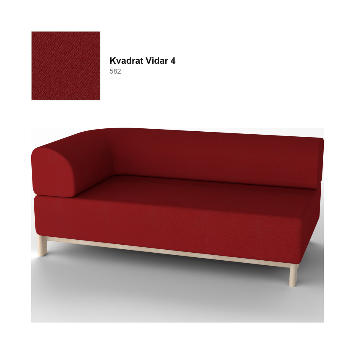 Elephant Sofa 2-seater corner right — Karimoku New Standard – Natural chestnut, Kvadrat Vidar 4, 582