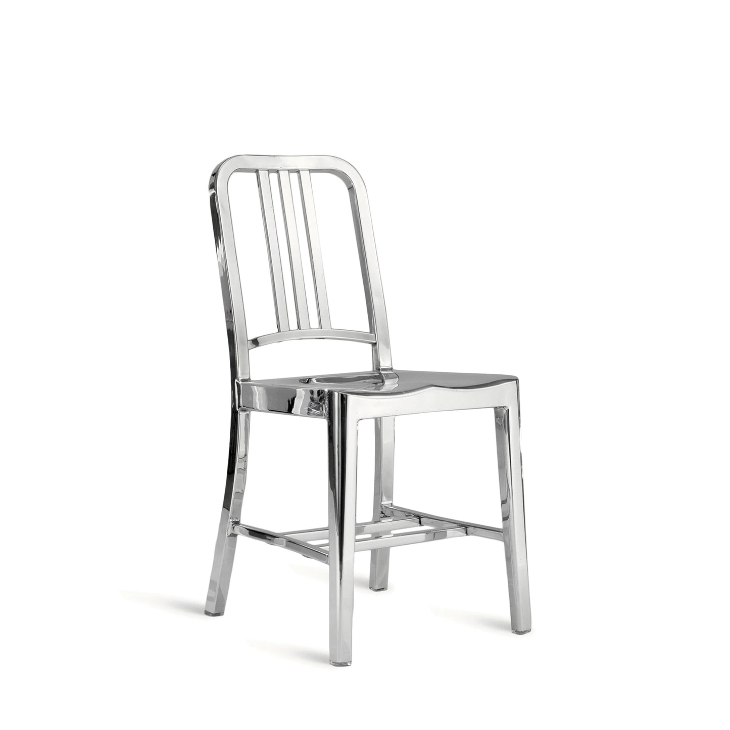 Emeco 1006 Navy Chair vue arrière — aluminium brossé, design industriel | Antifer